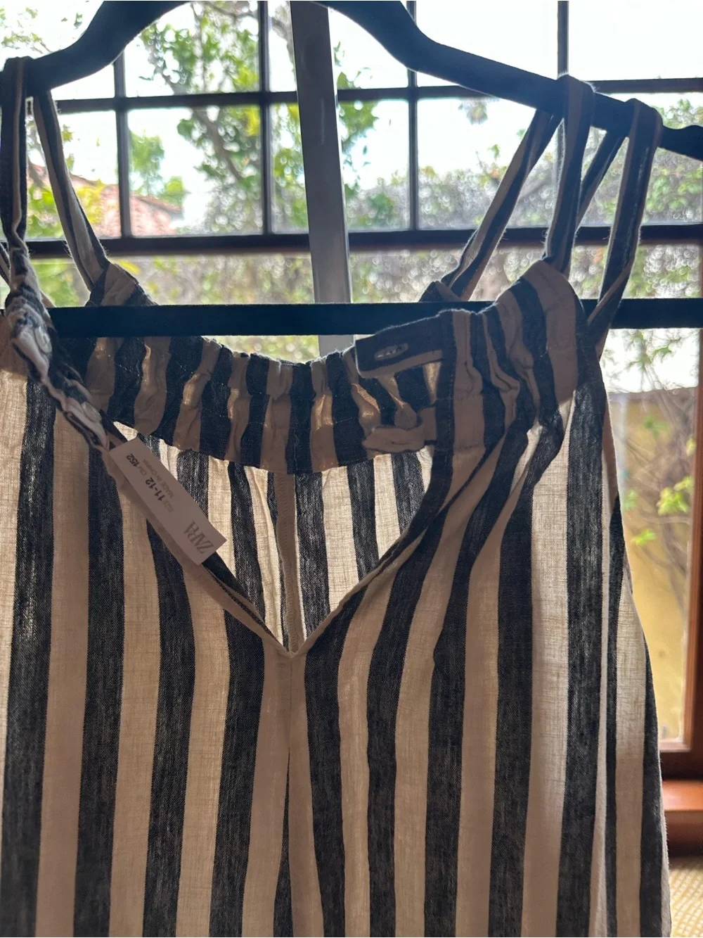 Zara Striped overalls (shorts) kids - Black & Cream